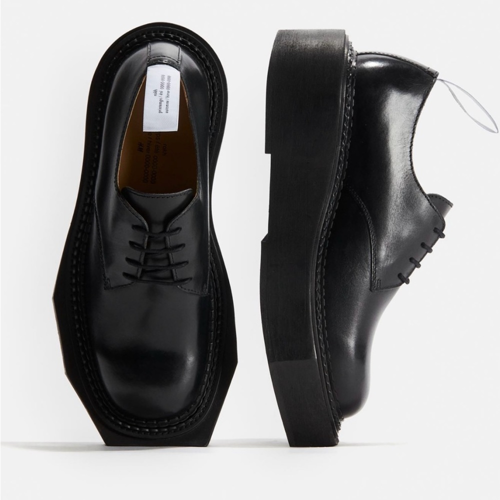 rokh H&M. Platform derby shoes in leather